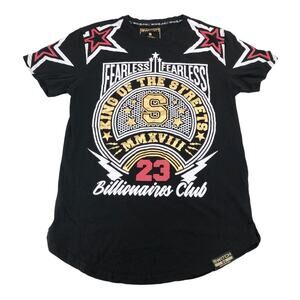 Switch Remarkable SMALL Fitted Black Fearless King of Streets Tee Shirt T-Shirt